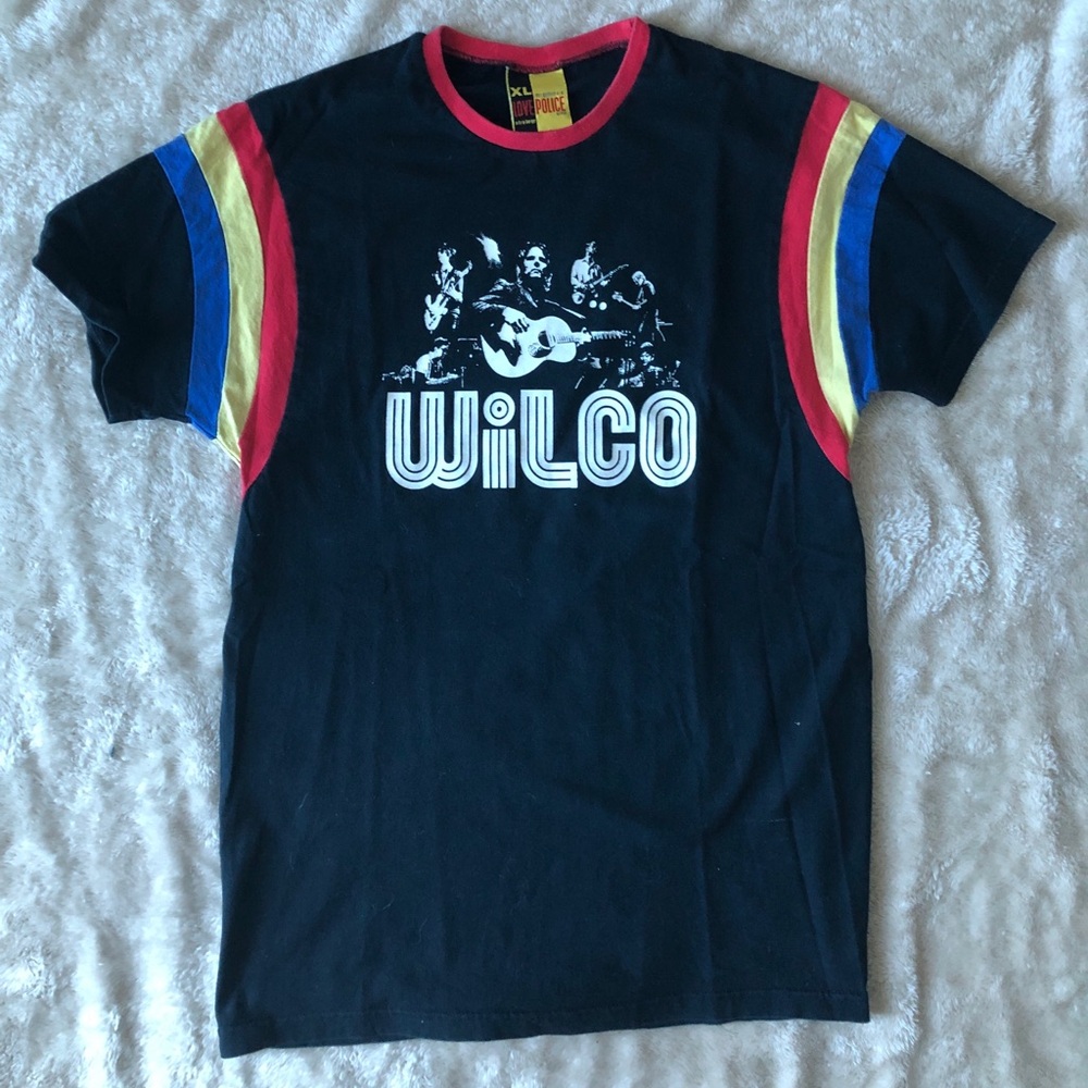 RARE Wilco Vintage Band Ringer Tee from Australia/New Zealand in Black Size XL